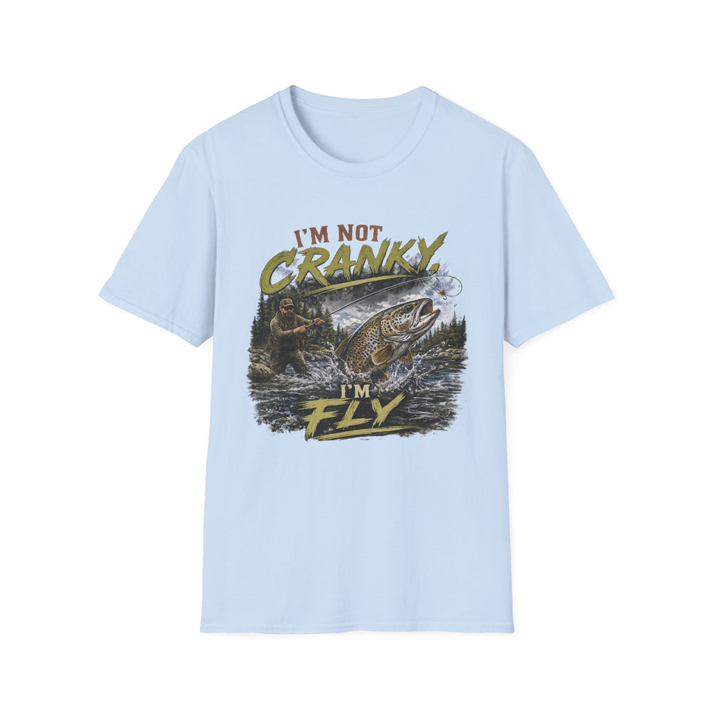 "I’m Not Cranky, I’m Fly" Vintage Trout Fly-Fishing Tee
