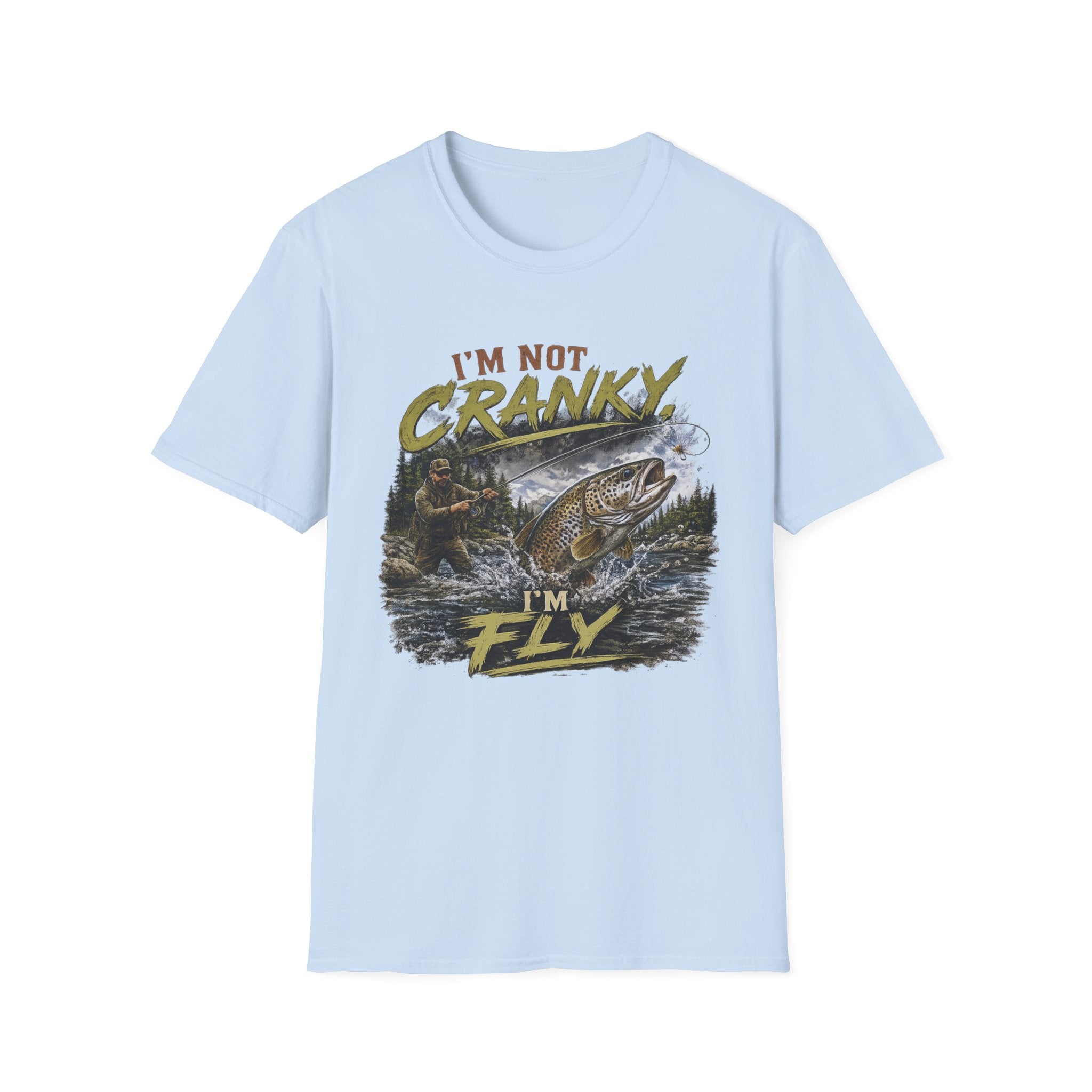 "I’m Not Cranky, I’m Fly" Vintage Trout Fly-Fishing Tee