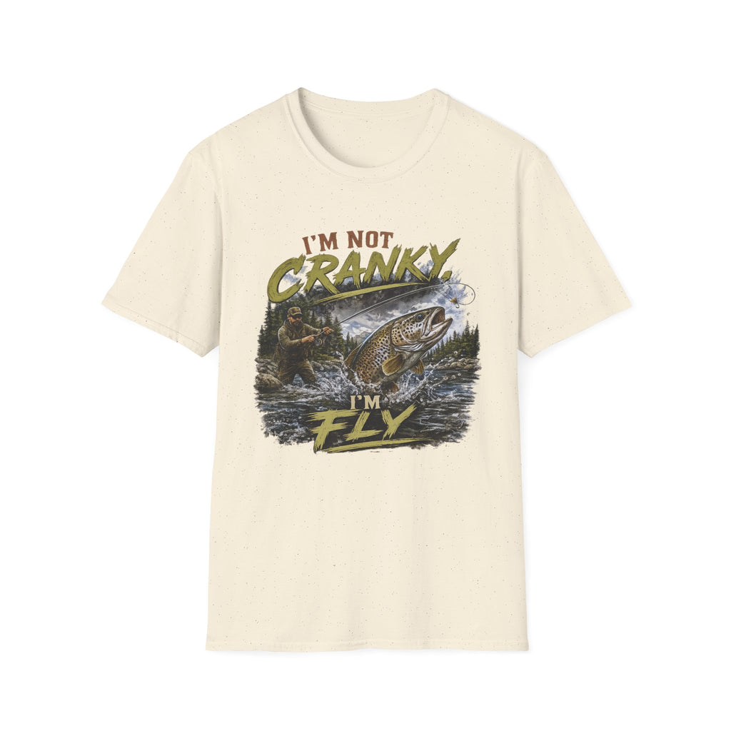 "I’m Not Cranky, I’m Fly" Vintage Trout Fly-Fishing Tee