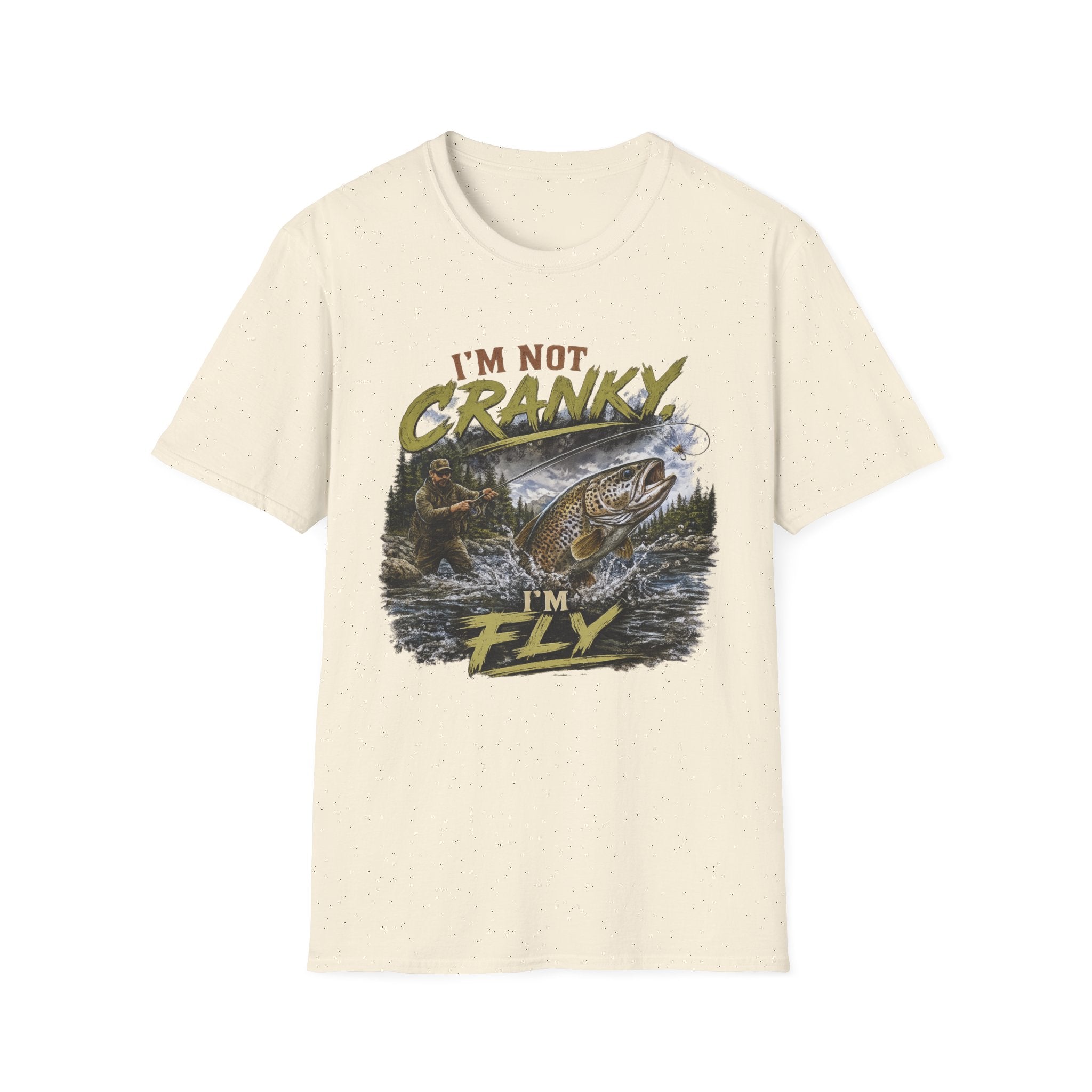 "I’m Not Cranky, I’m Fly" Vintage Trout Fly-Fishing Tee