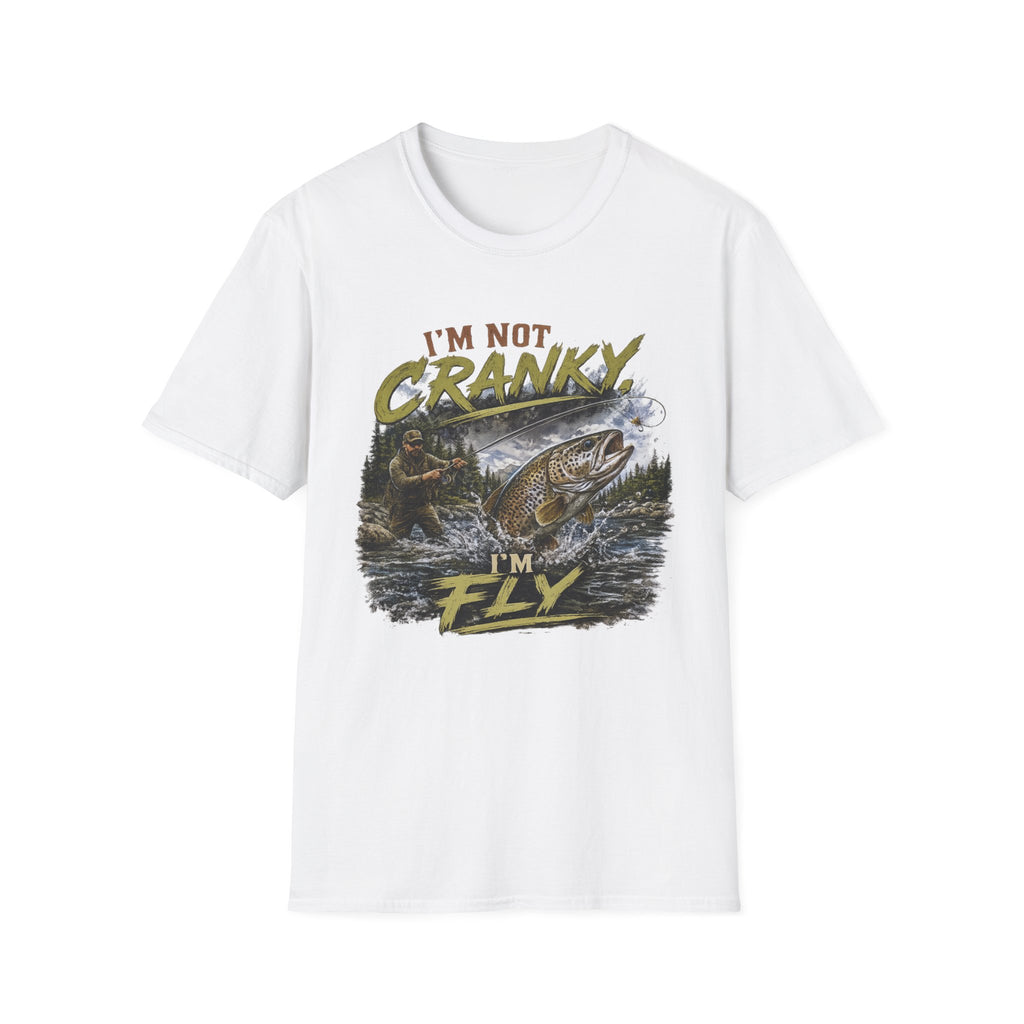 "I’m Not Cranky, I’m Fly" Vintage Trout Fly-Fishing Tee