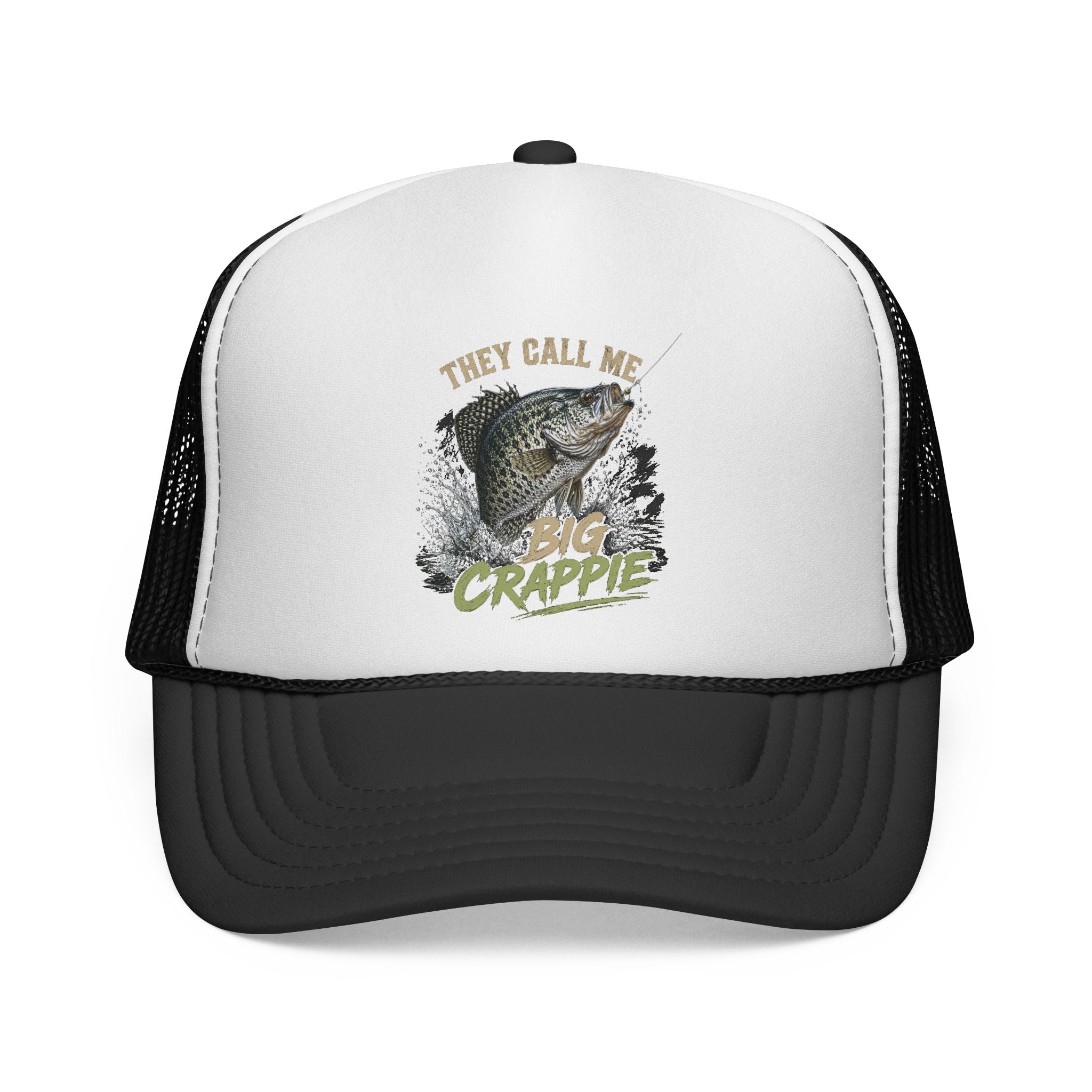 "They Call Me Big Crappie" Crappie Fishing Trucker Cap – Mesh Hat for Anglers