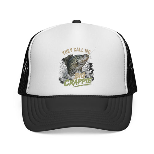 "They Call Me Big Crappie" Crappie Fishing Trucker Cap – Mesh Hat for Anglers