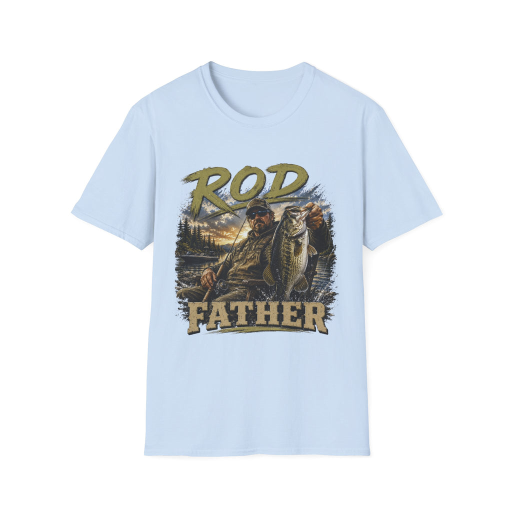 "'Rod Father" Fishing T‑Shirt — Vintage Bass Fisherman Graphic Tee