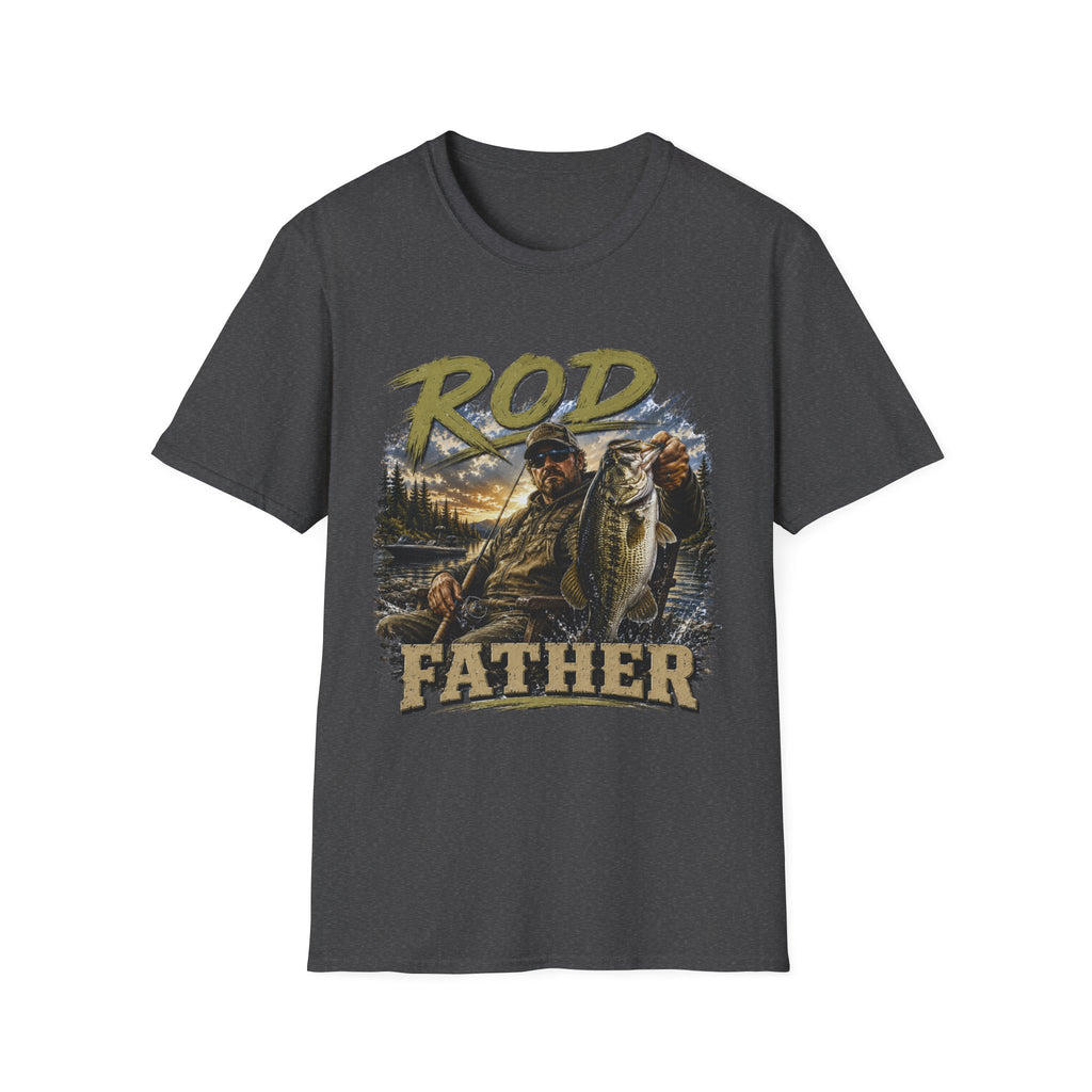 "'Rod Father" Fishing T‑Shirt — Vintage Bass Fisherman Graphic Tee
