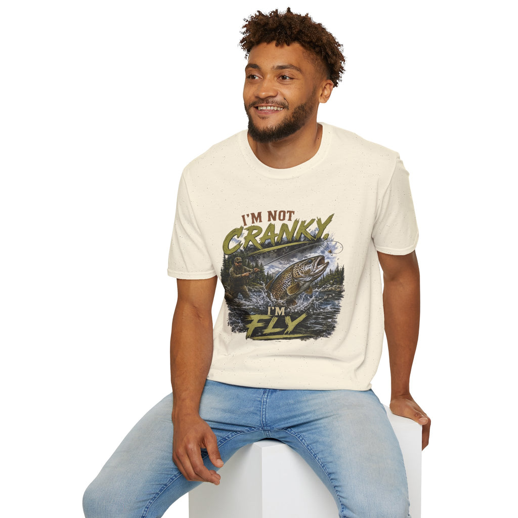 "I’m Not Cranky, I’m Fly" Vintage Trout Fly-Fishing Tee