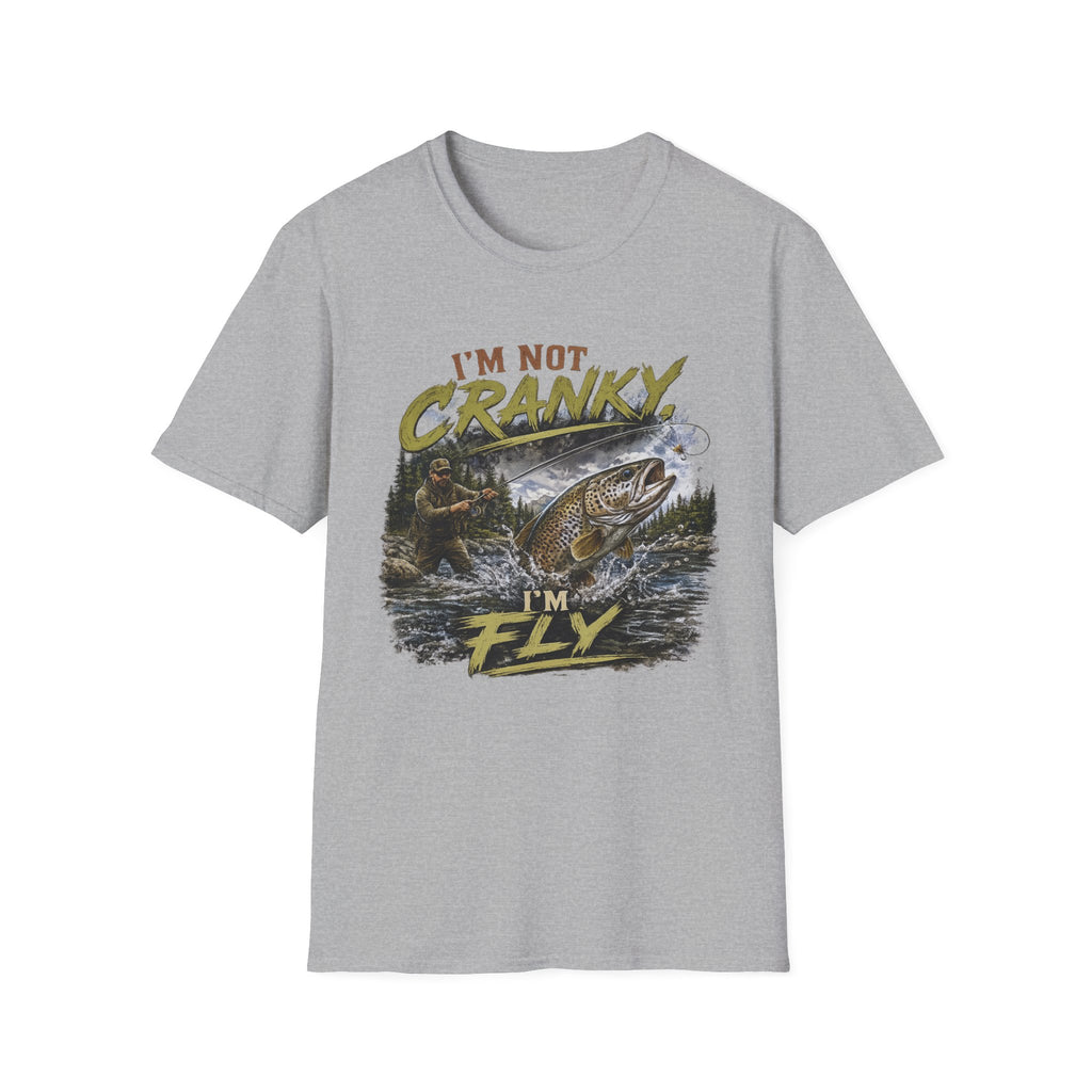 "I’m Not Cranky, I’m Fly" Vintage Trout Fly-Fishing Tee