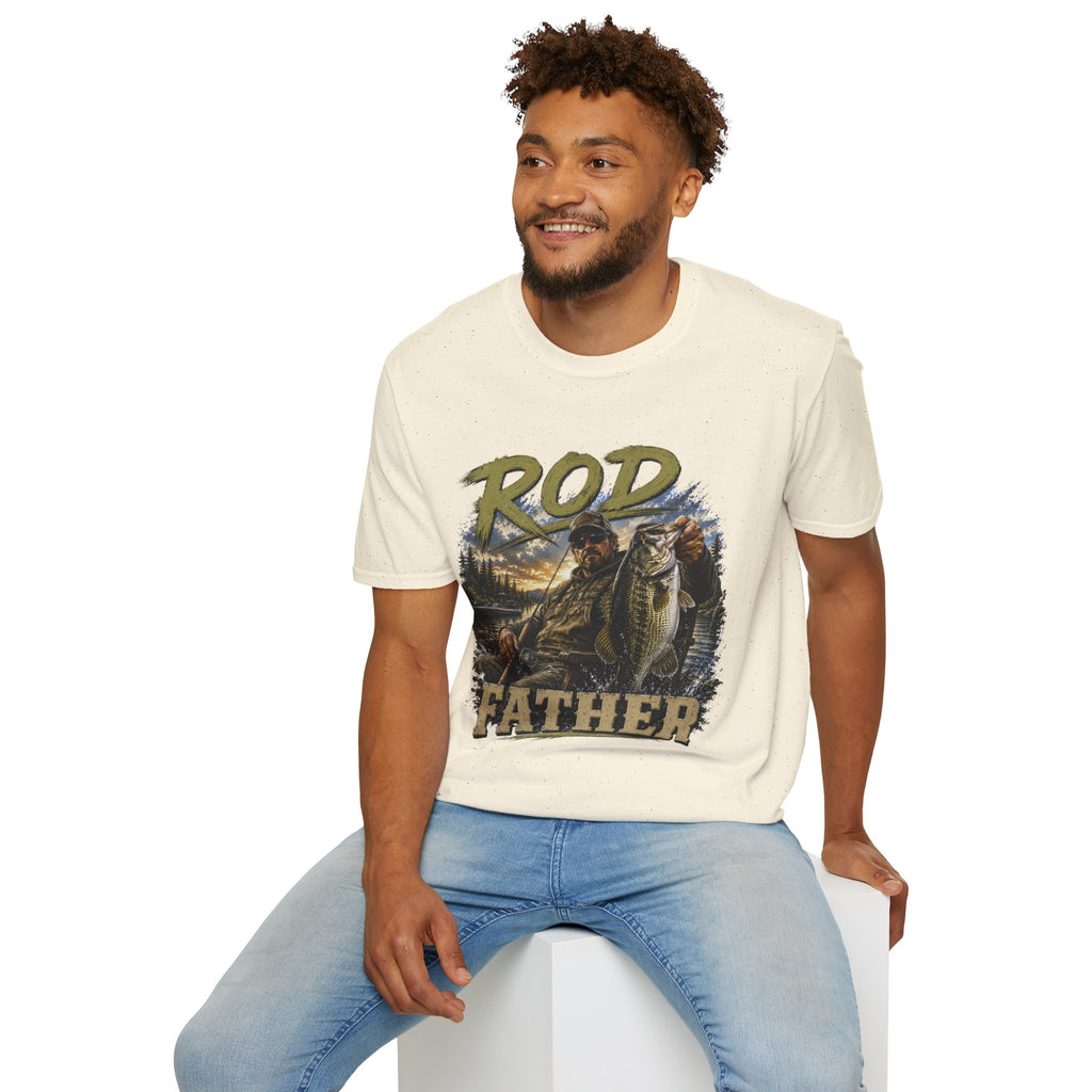 "'Rod Father" Fishing T‑Shirt — Vintage Bass Fisherman Graphic Tee