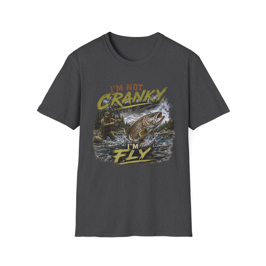 "I’m Not Cranky, I’m Fly" Vintage Trout Fly-Fishing Tee