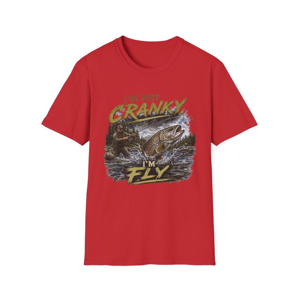 "I’m Not Cranky, I’m Fly" Vintage Trout Fly-Fishing Tee