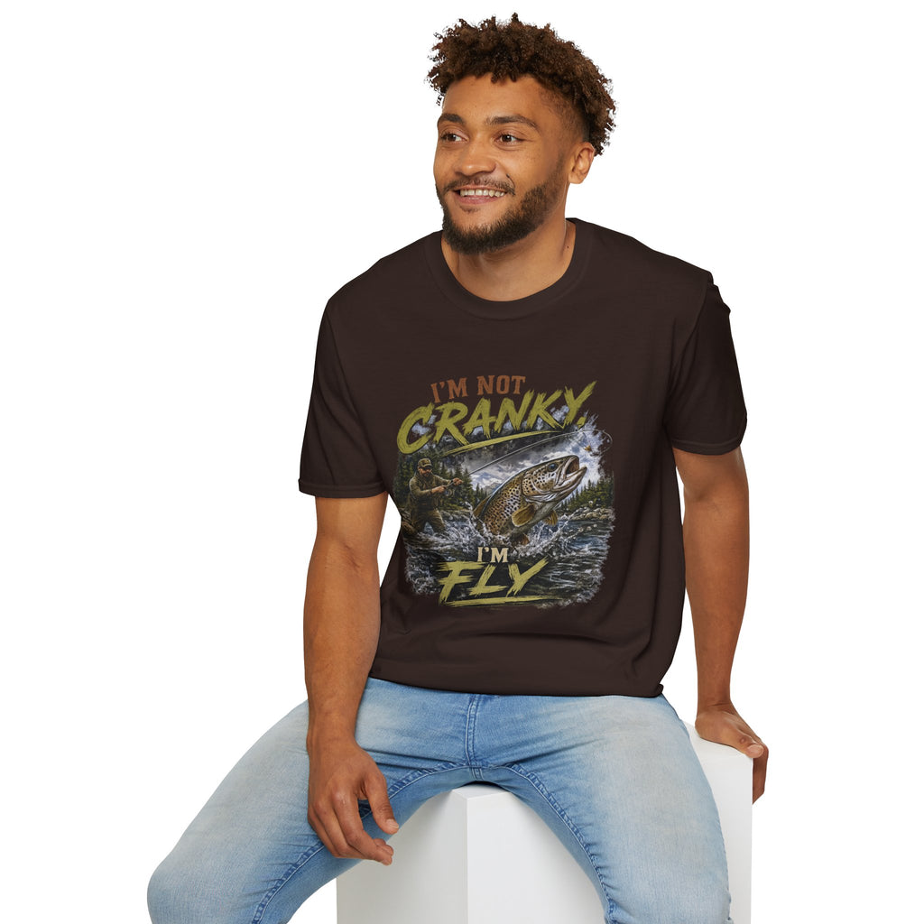 "I’m Not Cranky, I’m Fly" Vintage Trout Fly-Fishing Tee