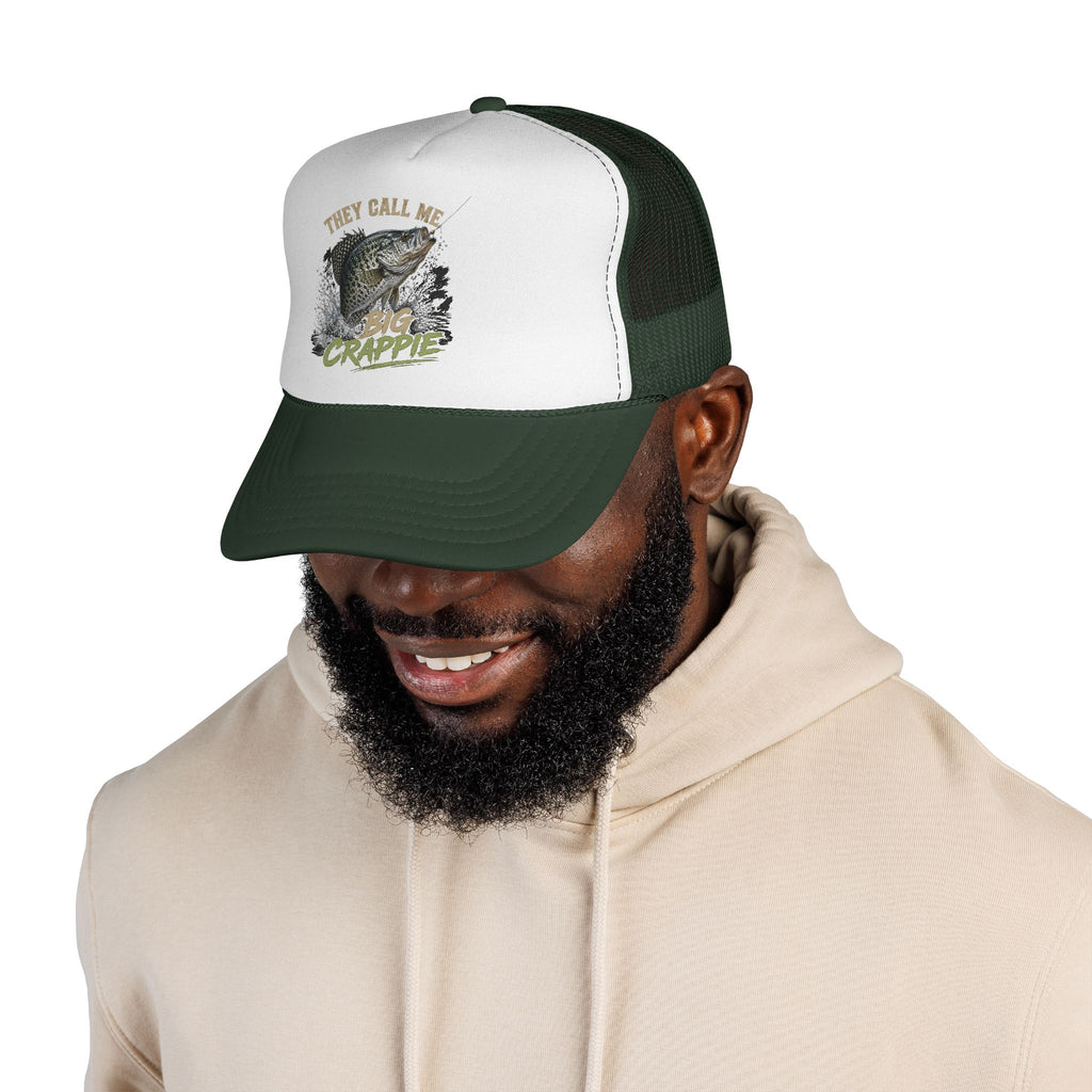 "They Call Me Big Crappie" Crappie Fishing Trucker Cap – Mesh Hat for Anglers