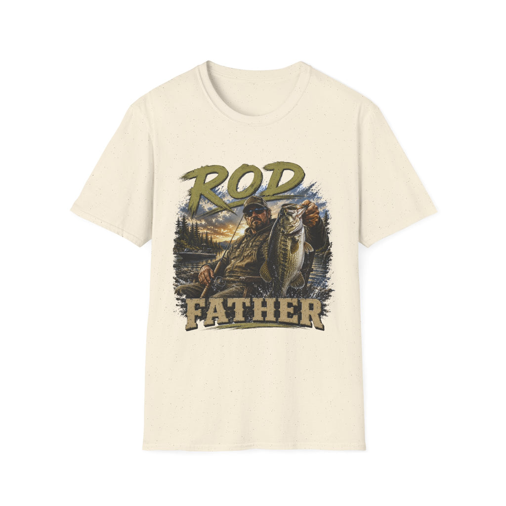"'Rod Father" Fishing T‑Shirt — Vintage Bass Fisherman Graphic Tee