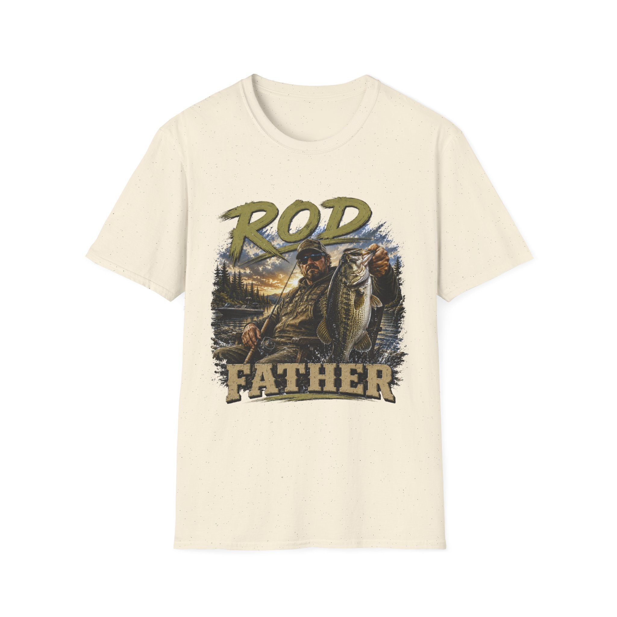 "'Rod Father" Fishing T‑Shirt — Vintage Bass Fisherman Graphic Tee